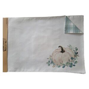 REVERSIBLE Placemats ROBERT STANLEY SIGNATURE White and Green 4pcs